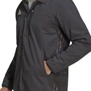 adidas Men's MLS Anthem Coat, Black, Medium